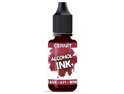 алкогольные чернила Cernit alcohol ink, цвет-wine red 411 (красное вино), объем-20 мл
