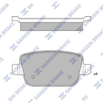 Колодки тормозные задние SANGSIN BRAKE SP2101R Ford Mondeo 07-/S-Max 06-/Kuga 08-