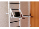 Шведская стенка многофункциональная белая с черными ступенями (съемный турник, брусья-пресс, скамья)