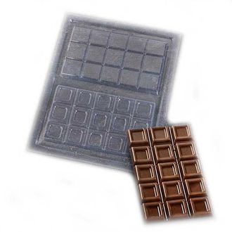 Форма пластиковая для шоколада &quot;ДВОЙНАЯ Плитка шоколада №2&quot; 26,5x21 см