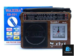 Радиоприемник Waxiba XB-531 USB, microSD, фонарик, часы