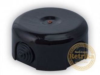Распределительная коробка Retrika черная из высокопрочного фарфора