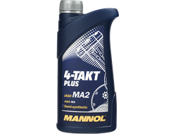Масло моторное MANNOL 4-TAKT PLUS полусинтетическое 10w40, 1 л. (для мотоциклов)