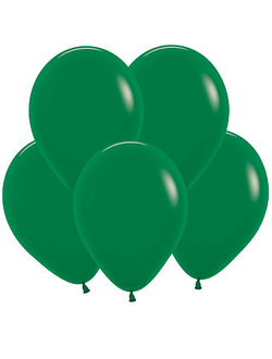 Воздушный шар с гелием "Темно-зеленый пастель" 30 см