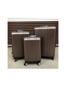 Комплект из 3х чемоданов Поликарбонат Olard S,M,L коричневый