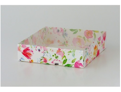 Коробка подарочная С ПРОЗРАЧНОЙ КРЫШКОЙ 20*20* высота 7 см