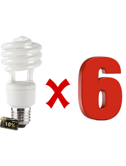Комплект энергосберегающих ламп General Electric FLE23HLX/E2/827/E27 23w E27