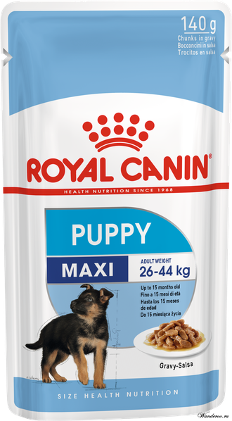 Royal Canin Maxi Puppy Роял Канин Макси Паппи паучи для щенков крупных пород  140 гр (в соусе)