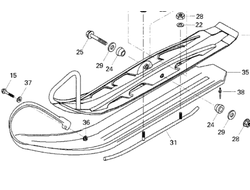 BRP 5144415 DOUBL.SKI 200MM*LINER-SKI200MM  Уширитель лыжи, пластик для снегоходов