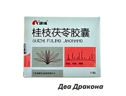 Капсулы "Гуй Чжи Фулин Вань", 50шт. Применяется для лечения воспалительных заболеваний у женщин, миомы матки, кисты яичников.