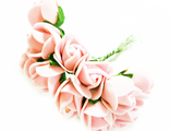 Цветы из фоамирана 20 мм, 11-12 шт, цвет светло-розовый (арт.10-08)