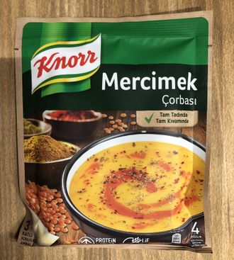 Суп сухой чечевичный (Kremalı Mercimek Çorbası), 74 гр., Knorr, Турция