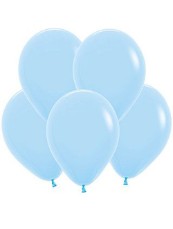 Воздушный шар с гелием "Светло-голубой пастель" 30 см