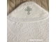 Крестильное полотенце с капюшоном, серебро, 90х90 см