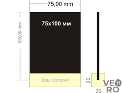 Меловая табличка-ценник 75х100 мм на деревянной подставке