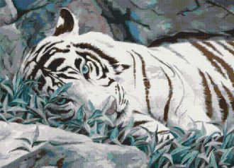Белый бенгальский тигр БСА2-013 (алмазная мозаика)  mgm-mt