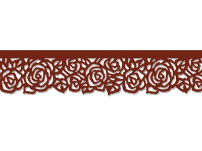 Ажурный ламбрекен в рулоне "Розы". Арт. 014