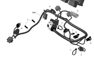 Комплект проводки оригинал BRP 420666615/420666093/420666090/420666091 для BRP LYNX/Ski-Doo (Engine Wiring Harness Ass'y)