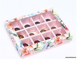 Коробка для конфет "Летний букет" 12 шт/ 19 х 15 х 3,6 см