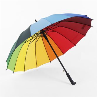зонт, зонтик, радуга, разноцветный, многоцветный, радужный, от дождя, umbrella, от солнца, 16 спиц