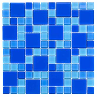 Мозаика стеклянная Aquaviva Cristall Dark Blue DCM305 (23 мм - 48 мм) м2