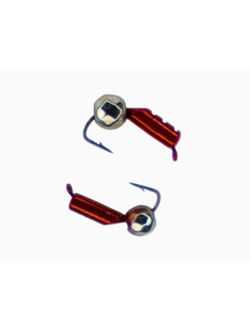 Мормышка вольфр. МАСТИВ Безнасадка 2,5 вишнёвый, гшк, 0,6гр. (серебро) арт.695