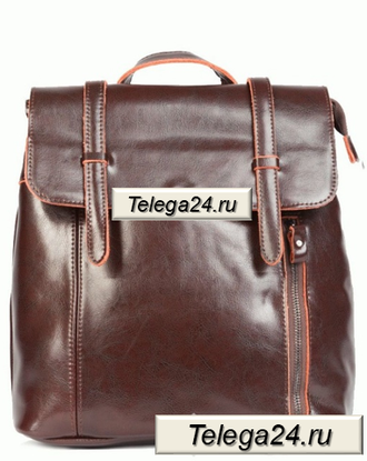 Кожаный женский рюкзак-трансформер Business тёмно-коричневый