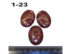 Яшма натуральная (кабошон) №1-23: комплект - 36*26*5мм + 2шт 35*26*5мм