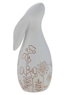 Фигурка декоративная "Заяц с цветочным рисунком опущенные ушки"