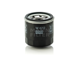 Фильтр масляный MANN W67/2 (SUZUKI BALENO 1.3/1.6 95-02/SWIFT 1.0/1.3/1.6)