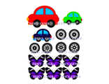 Машинки и бабочки
