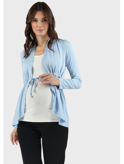 Блуза "ЛИРА" для беременных и кормящих, голубой