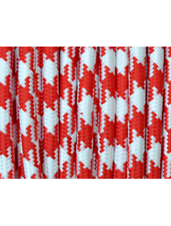 Провод в текстильной оплётке 2*0,75 арт. Cab.RP09 Rosso Bicolore, Красный Биколор