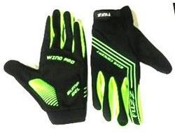 Перчатки неопрен FUZZ WIND PRO, утепленные, длинные пальцы, для сенсорных экранов, черно-зеленый