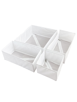 Набор коробок 4 штуки, белый (разные размеры)