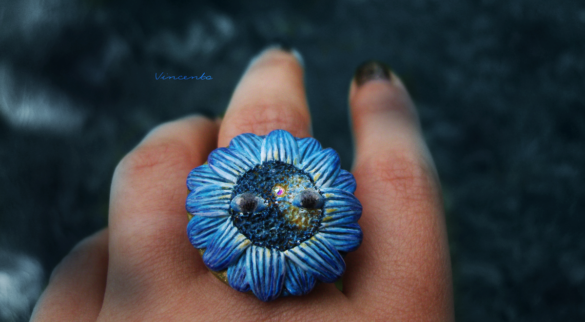 Волшебное кольцо-талисман от сглаза в виде Наблюдателя Рассвета, цветка из сада Чудес