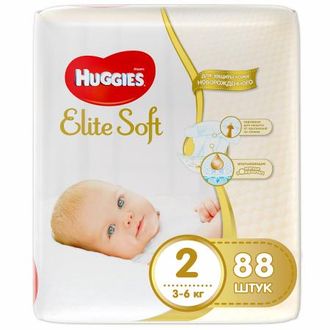 HUGGIES подгузники для новорожденных ( 3-6  ) 88 шт.