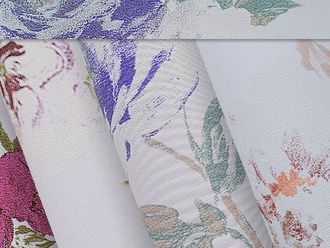 Рулонные шторы с цветочным живописным рисунком