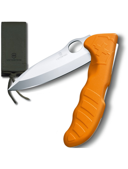 Нож Hunter PRO, с чехлом для ремня (Размер: 225 мм, Цвет: Оранжевый)