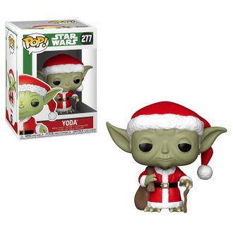 Фигурка Funko POP! Bobble: Star Wars: Holiday: Santa Yoda