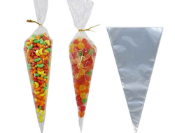 Треугольные пакеты для сладостей/печенья, длина 350 мм, ширина 180 мм, 10 штук