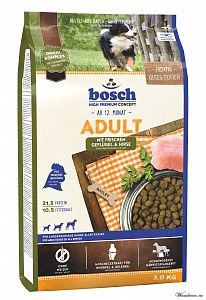 Bosch Adult Poultry & Spelt Бош  Эдалт корм для взрослых собак всех пород - птица, спельта, 3 кг