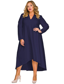 Стильное платье Арт. 1517302 (Цвет темно-синий) Размеры 52-74