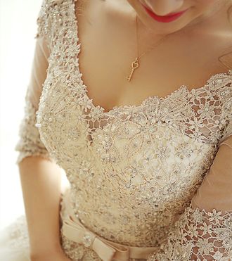 Свадебное платье цвета айвори с рукавами "Стелла" прокат Уфа