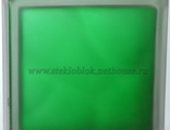 Стеклоблок Vitrablok (Чехия) &quot;Волна&quot;, окрашенный внутри, Изумруд (зеленый) матовый