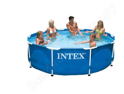 Бассейн каркасный круглый Metal Frame Intex 305*76 INTEX синий арт.28200