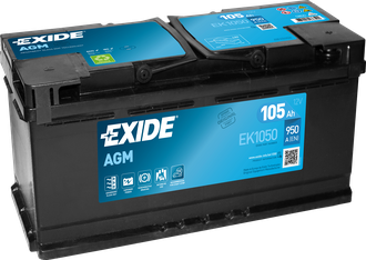 EXIDE AGM 105Ah 950A EK1050