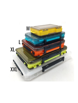 Коробка двухсторонняя 34х22х5см (18отделений),  размер XXL/ цвет желтый