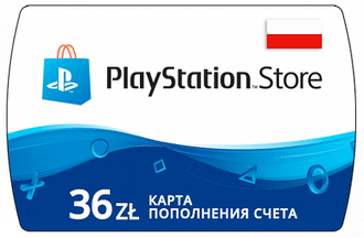 PlayStation Store Карта оплаты 36 zł (PLN/Польша) (ключ активации)