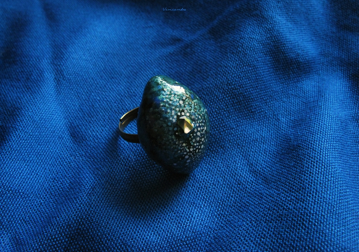 Необычное кольцо с кристаллом в виде капли, коллекция волшебных украшений